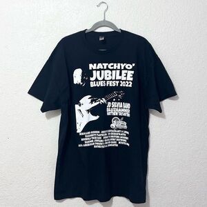 Natchyo' Jubilee blues fest 2022 short sleeve shirt black and white size XL